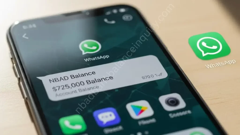 NBAD Balance check with WhatsApp