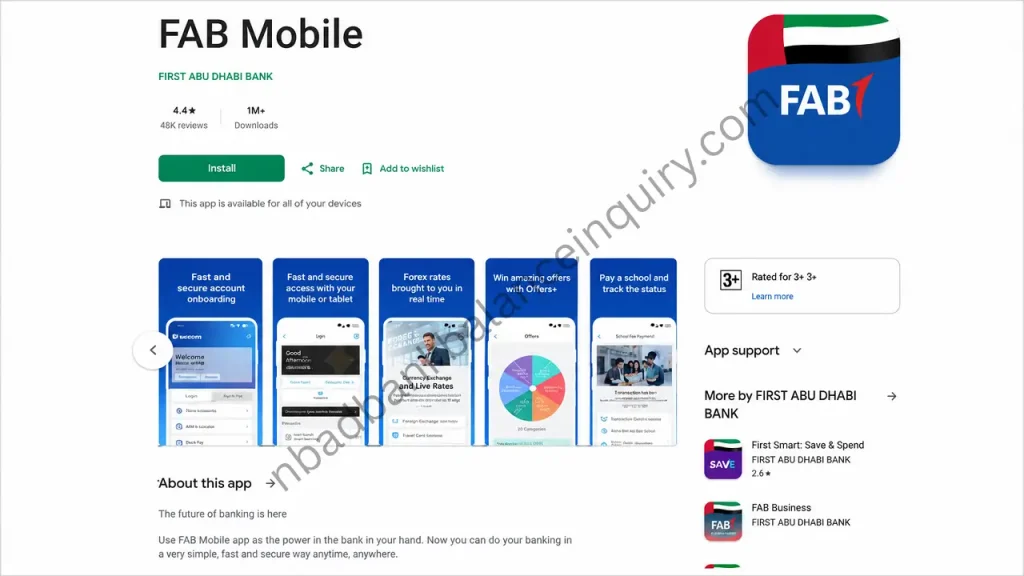 Check NBAD Balance Instantly via FAB Mobile App